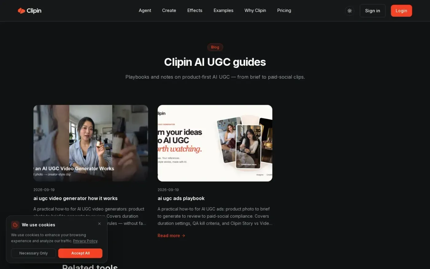 Clipin — Blog page