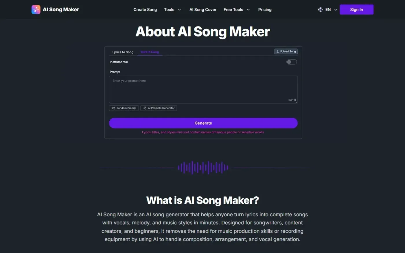 Aisongmaker — About us page