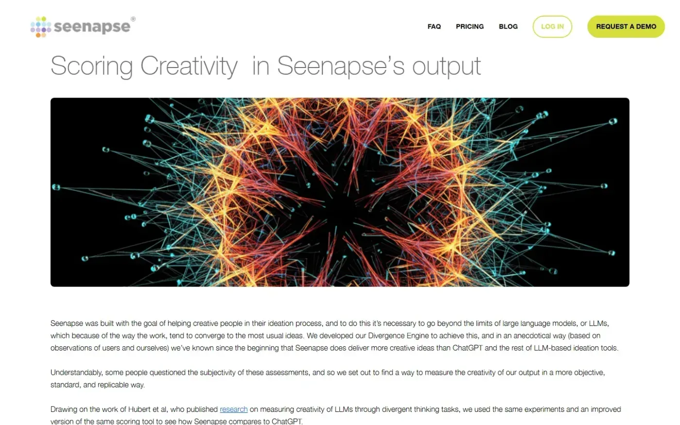 Seenapse — Blog page