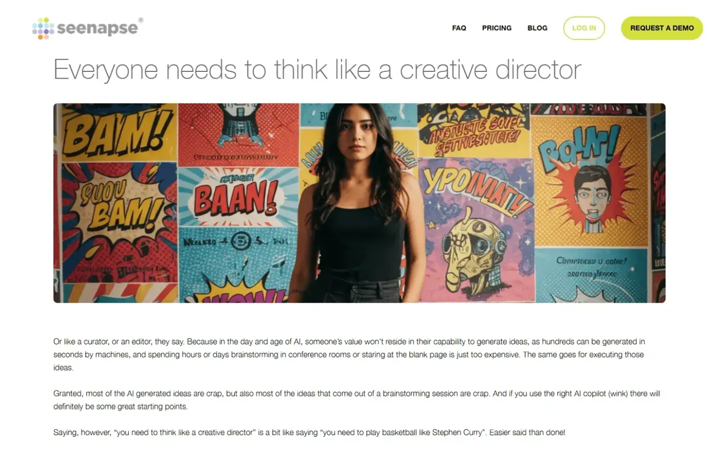 Seenapse — Blog page