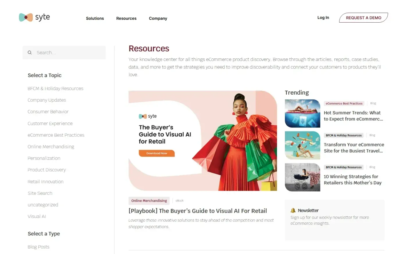 Syte — Resources page