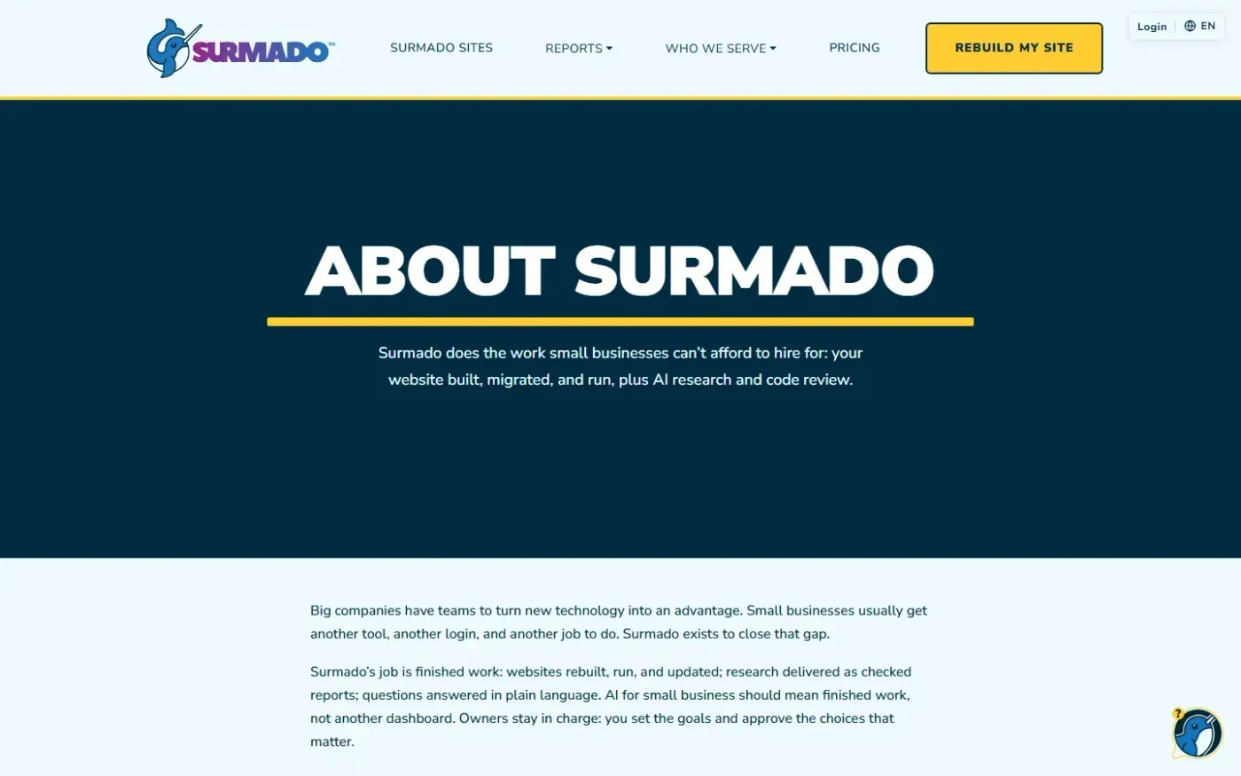 Surmado — About page