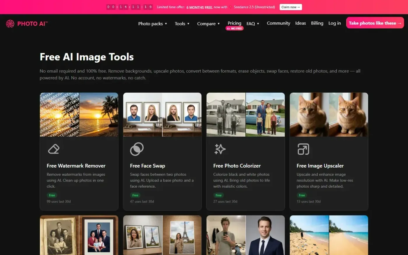 Photoai — Tools page