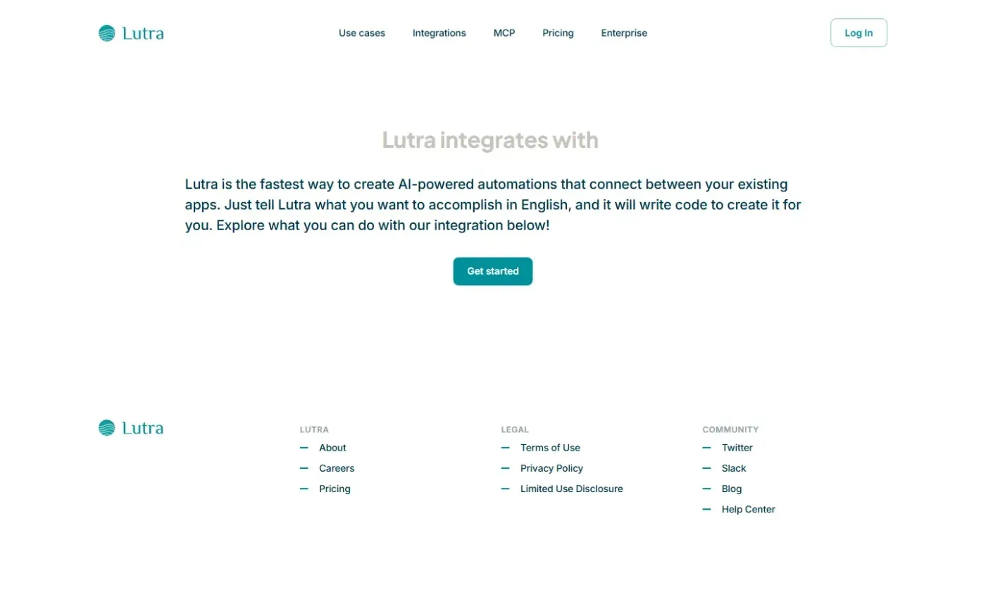 Lutra — Capabilities page