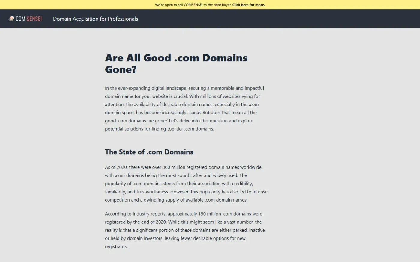 Comsensei — Article page