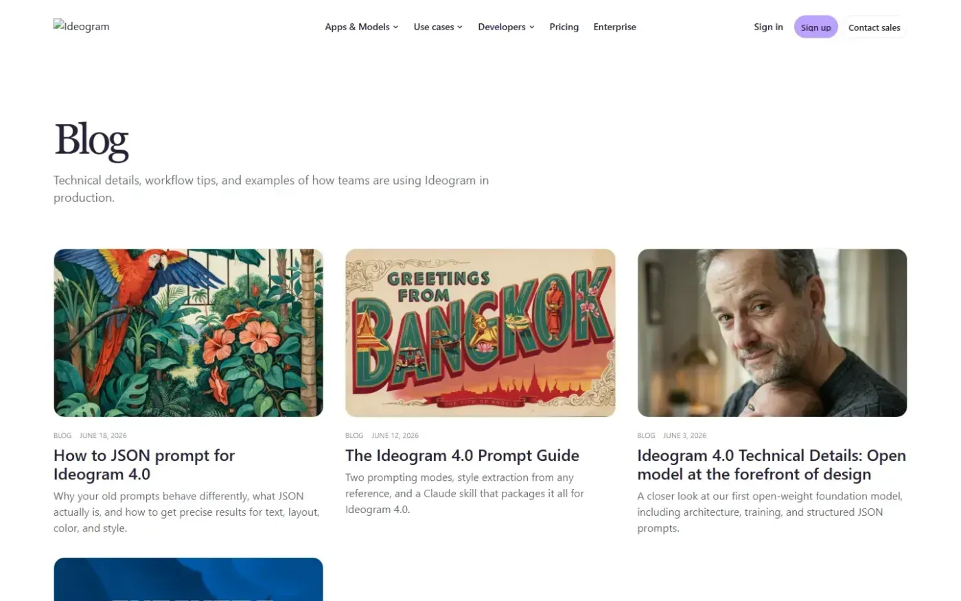 Ideogram — Blog page