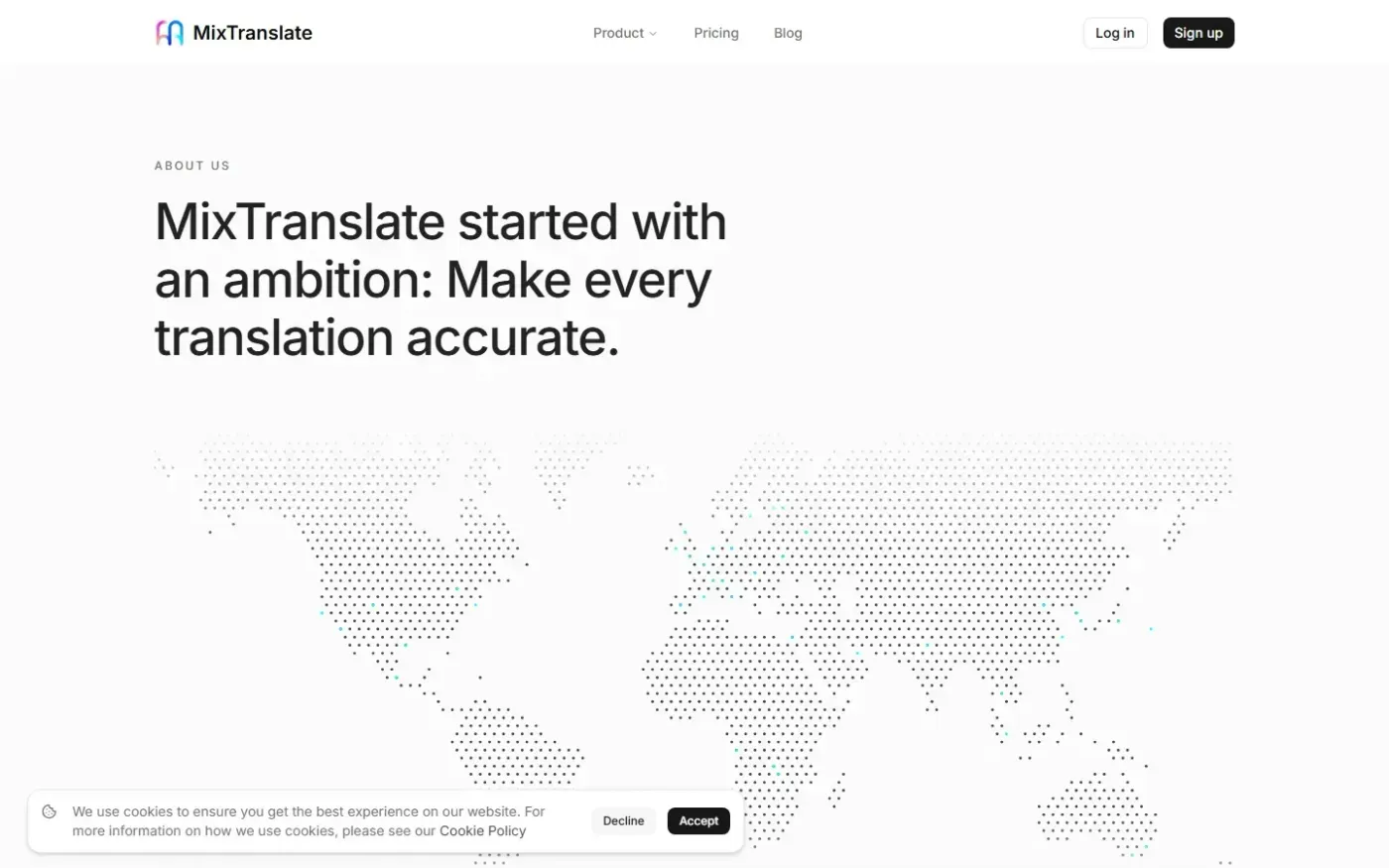 Mixtranslate — About page