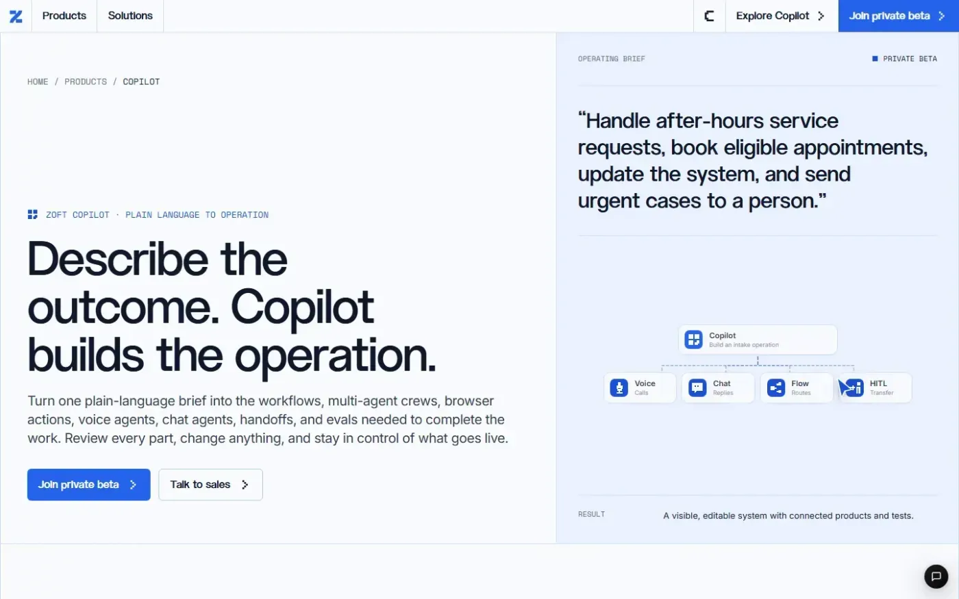 Zoft — Products page