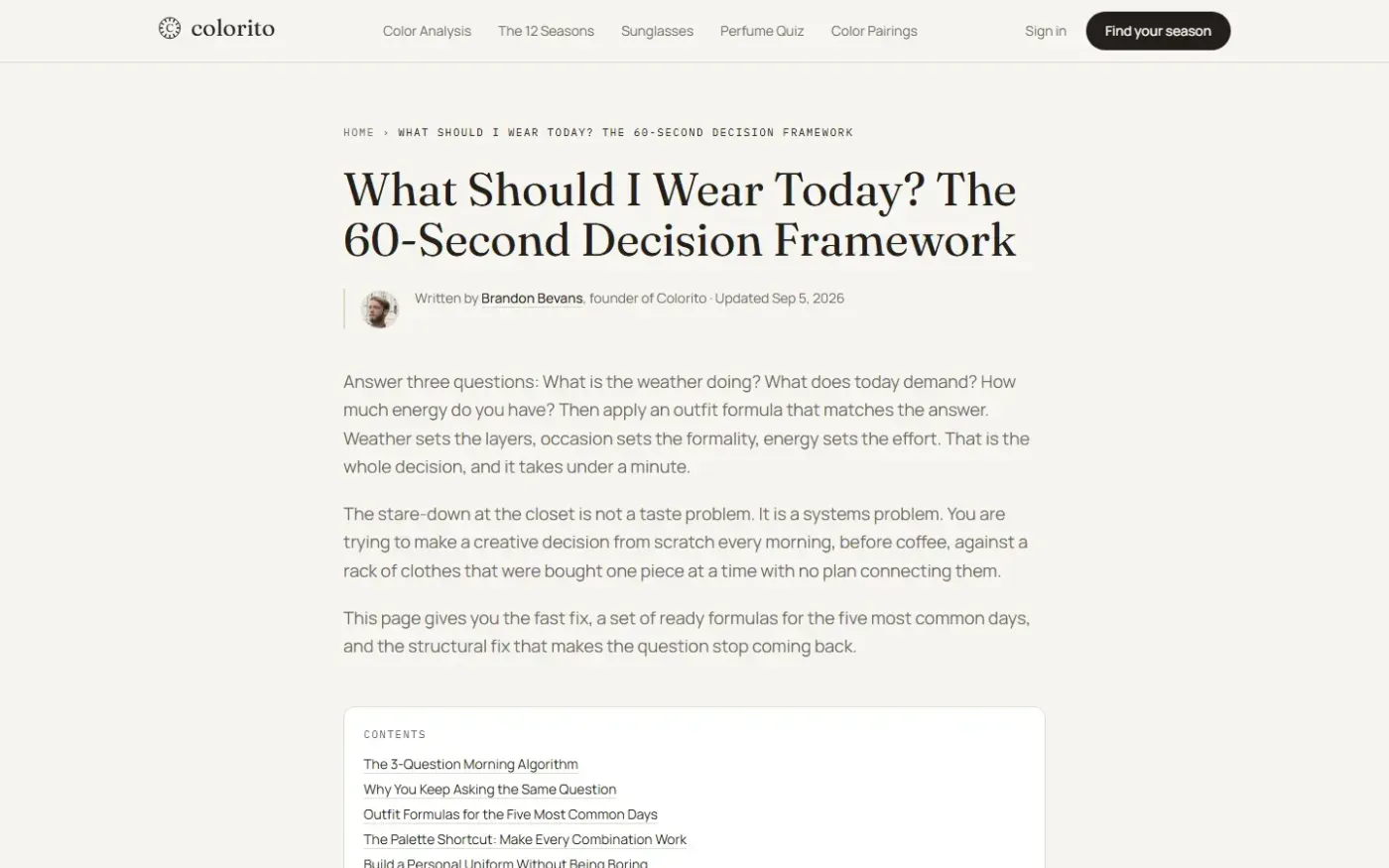 Colorito — Learn page