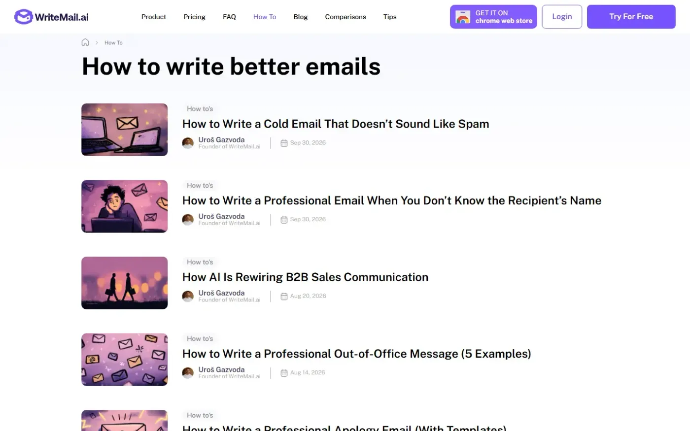 Writemail — How to page