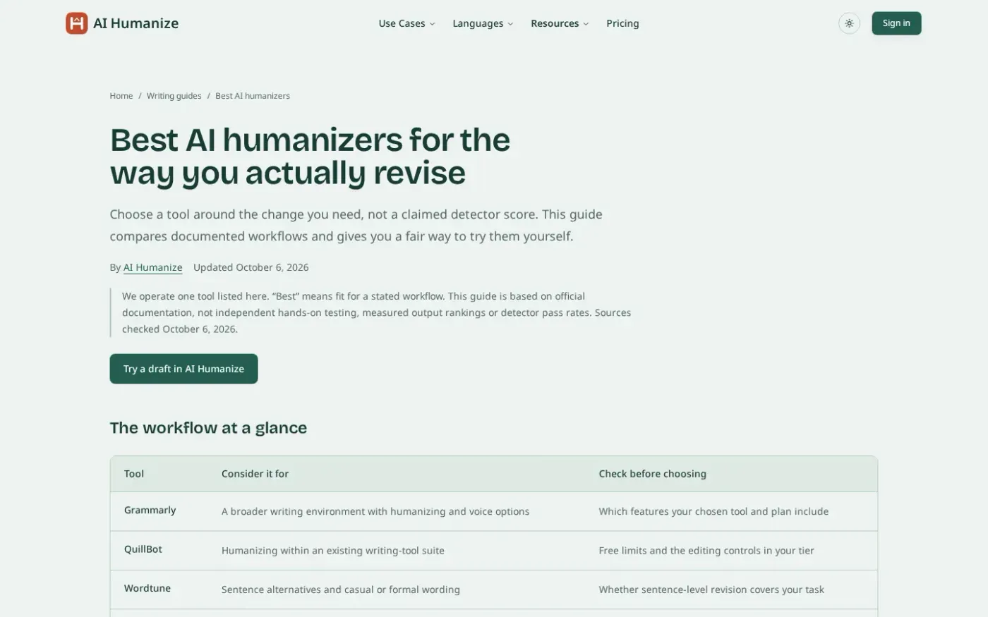 Ai Humanize — Guides page