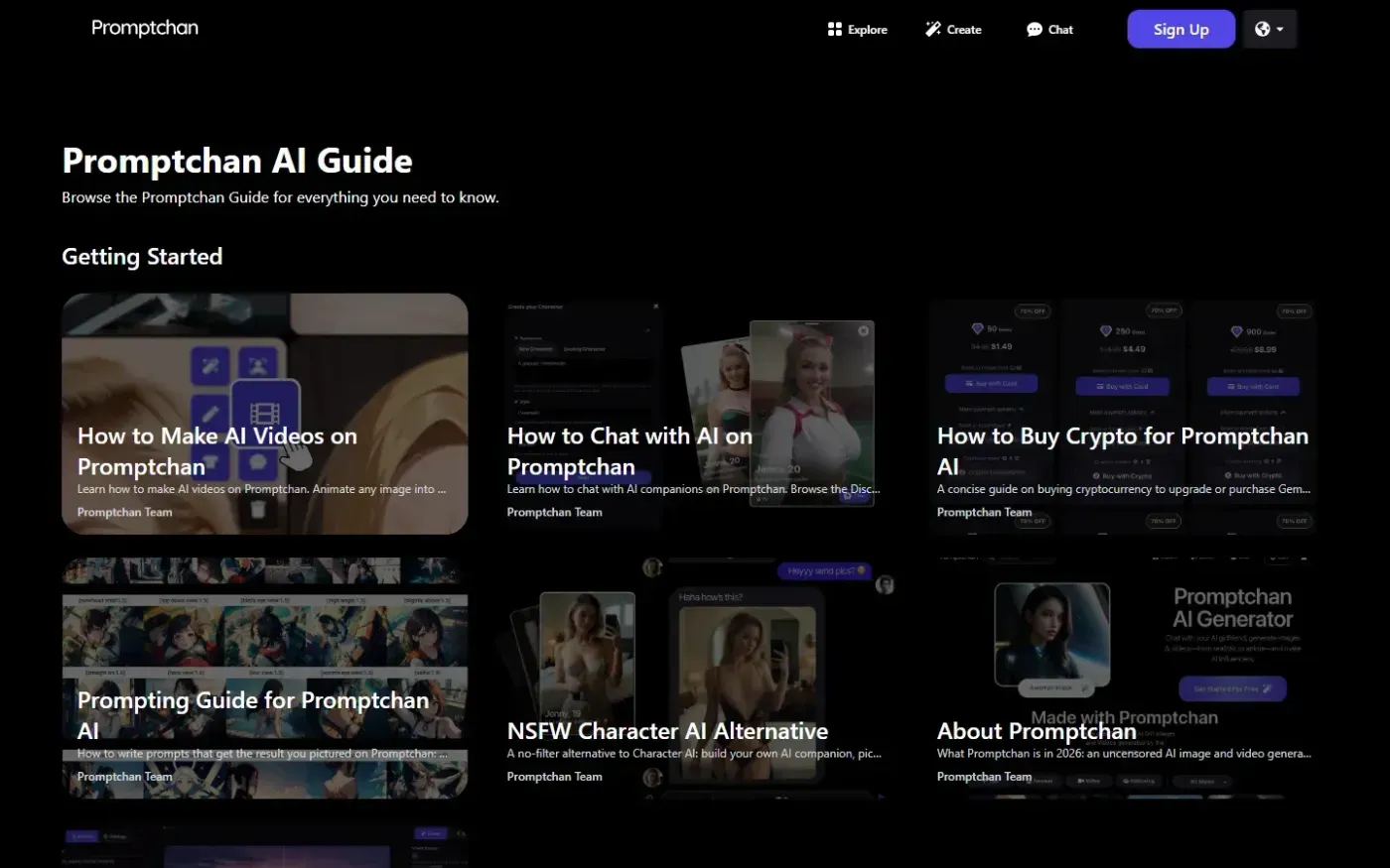 Promptchan — Articles page