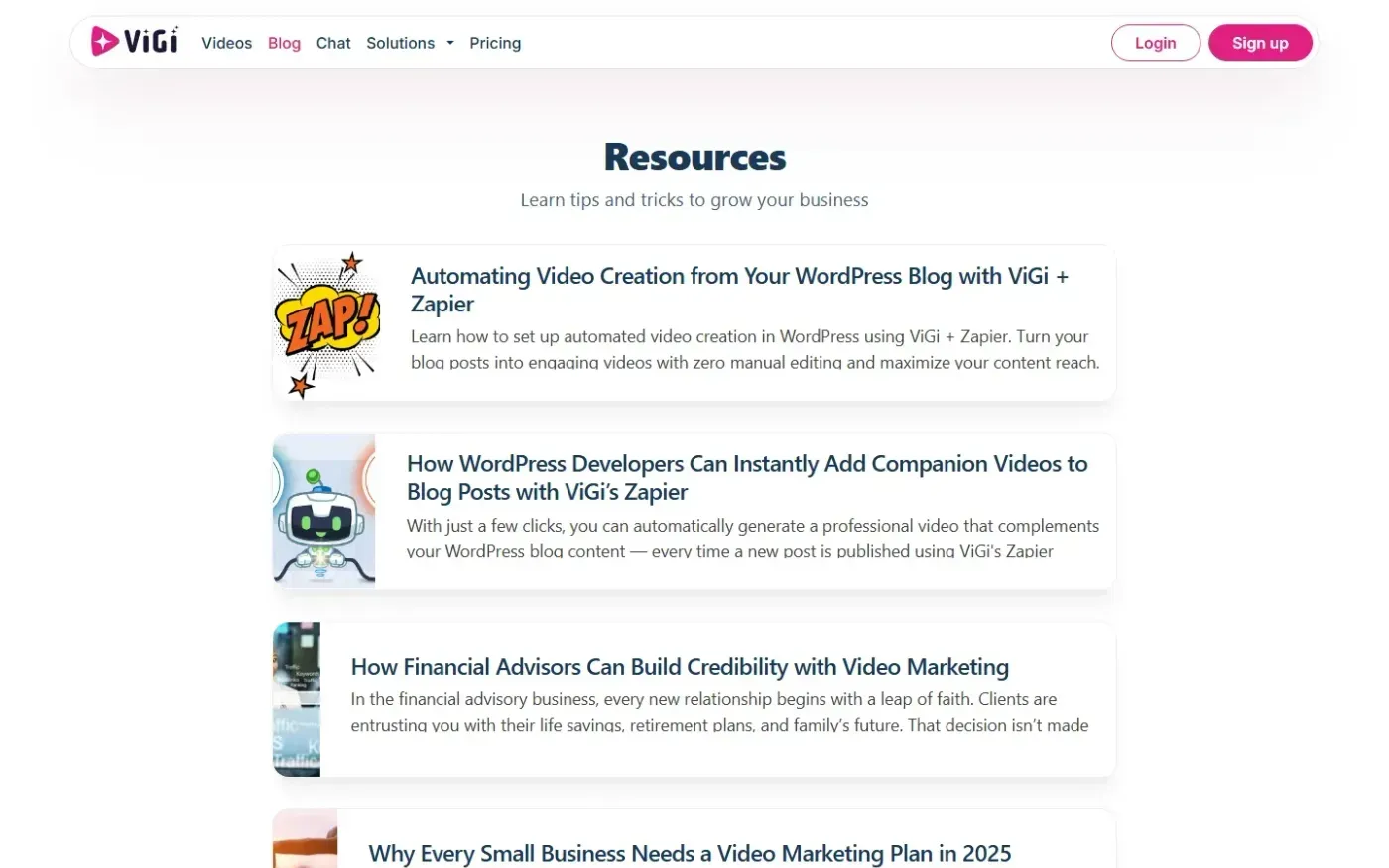 Vigivideo — Blog page