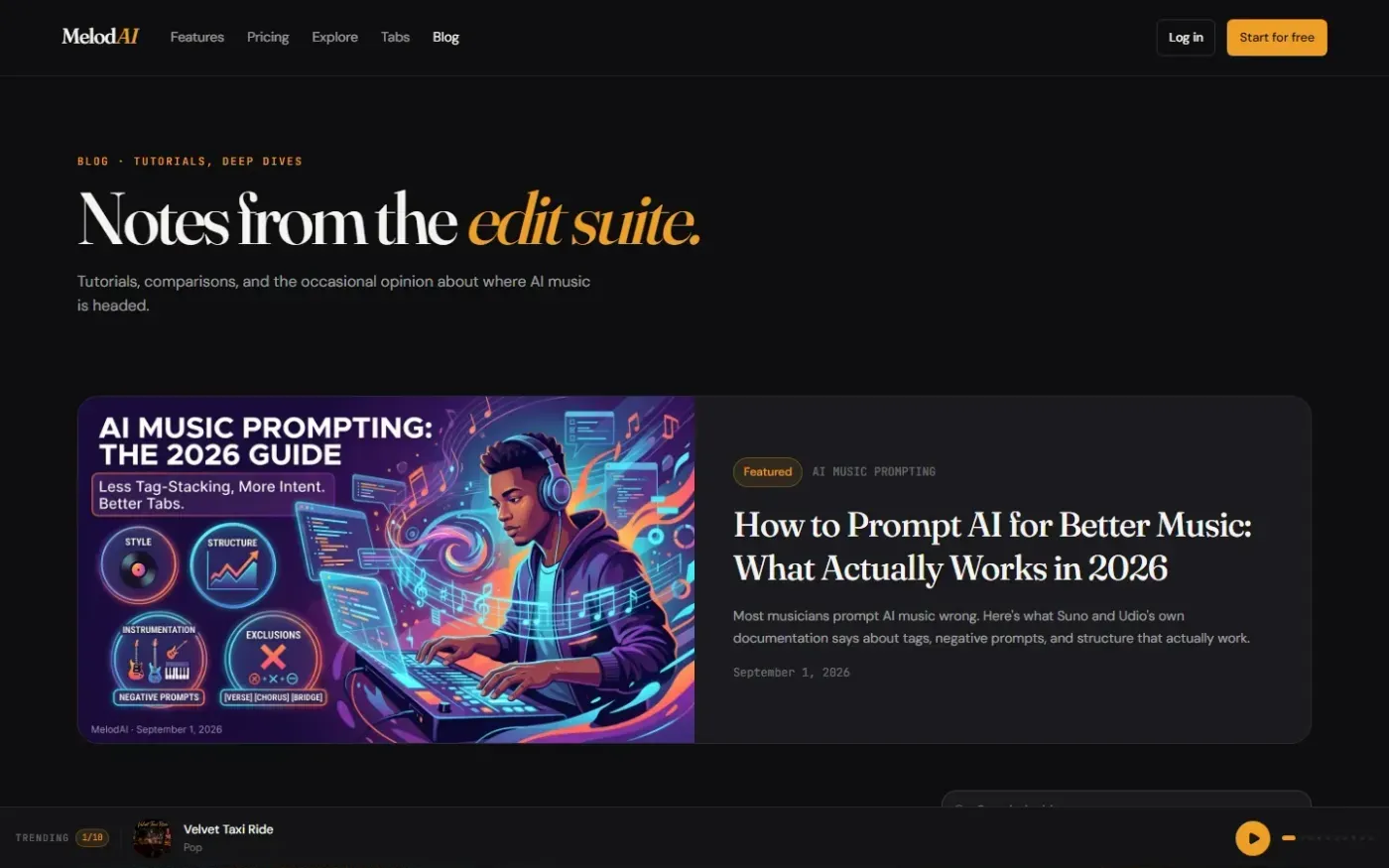 Melodai — Blog page