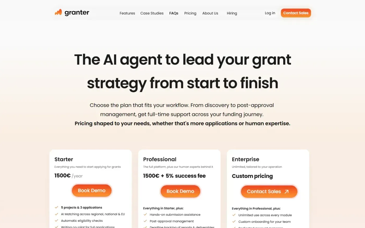 Granter — Pricing page