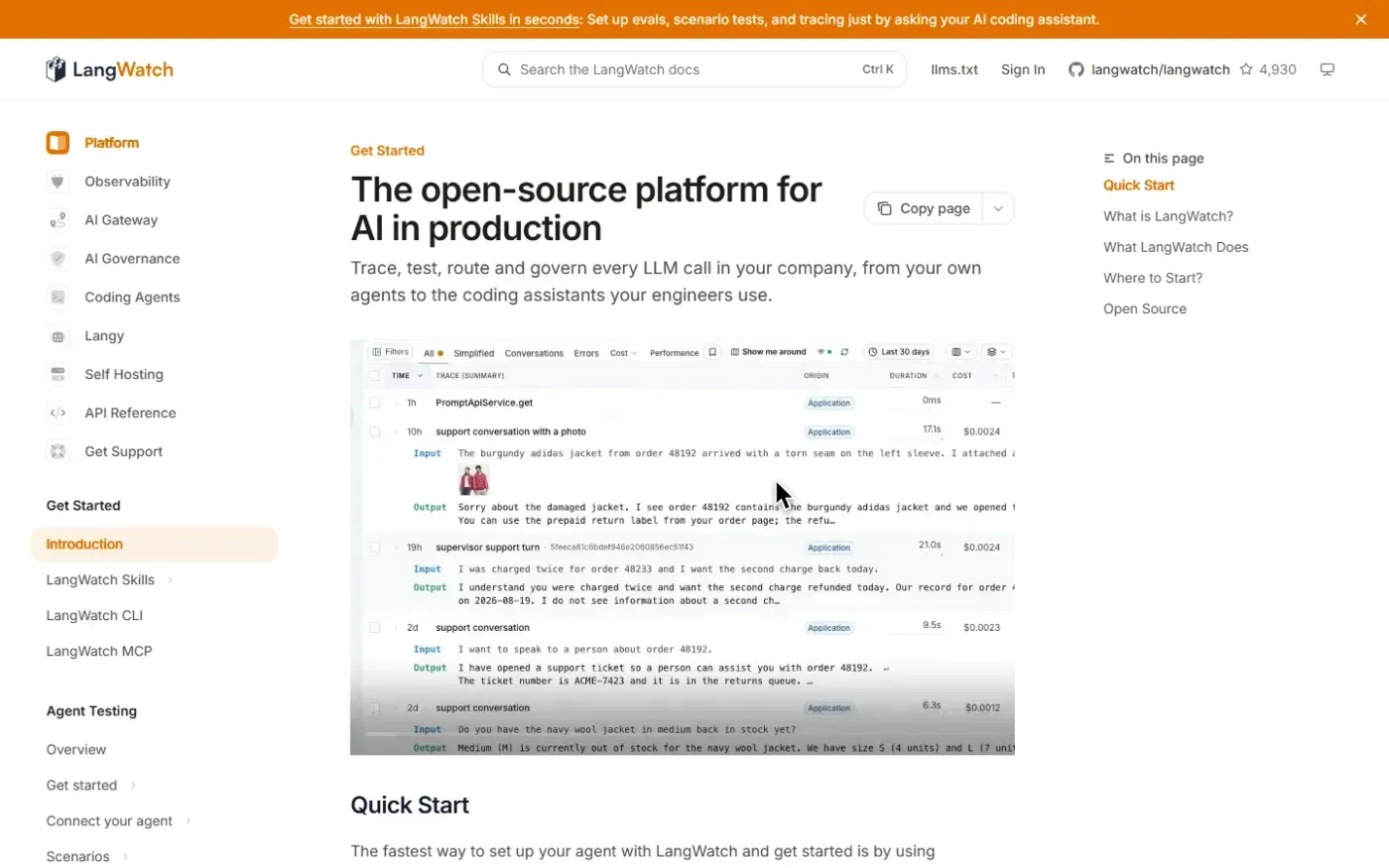 Langwatch — Home page
