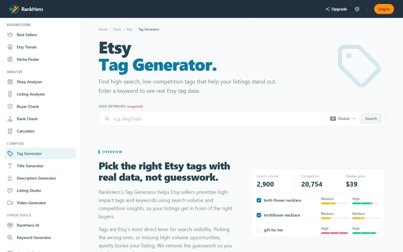 Rankhero — Tools page