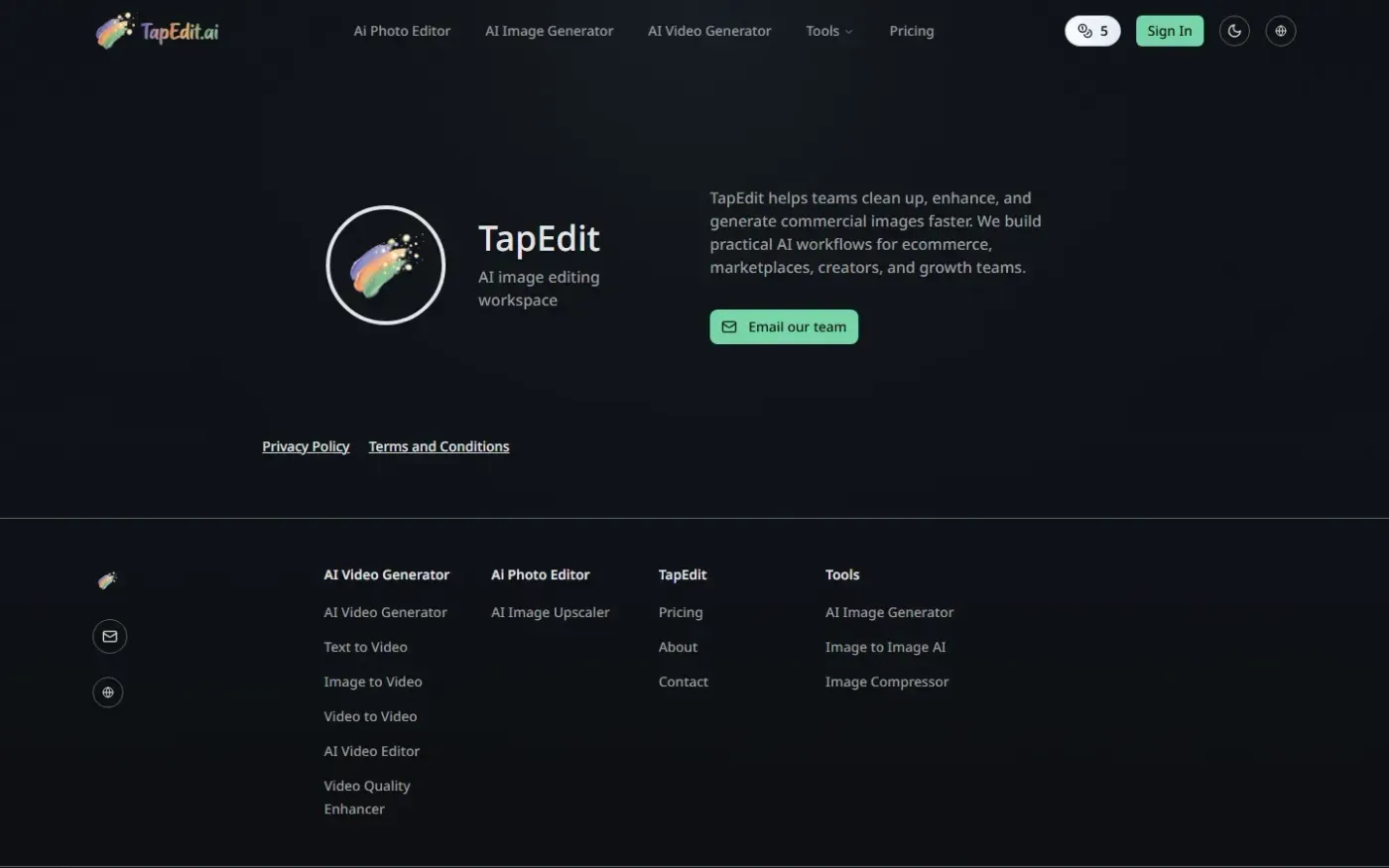 Tapedit — About page