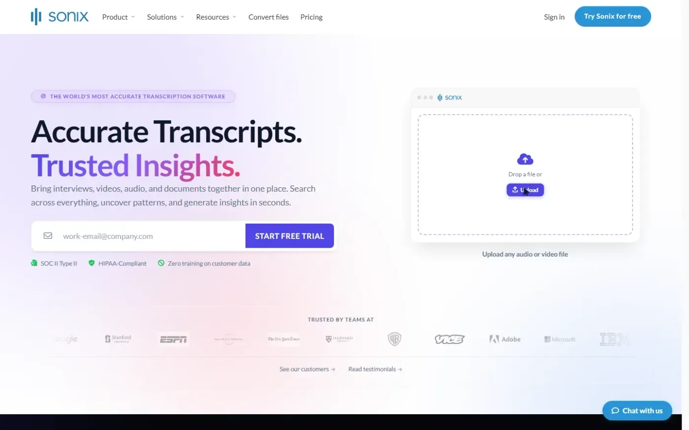Sonix — Home page