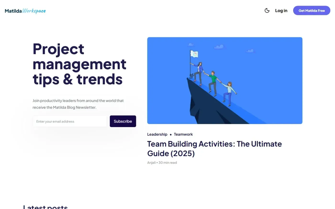 Matilda — Blog page