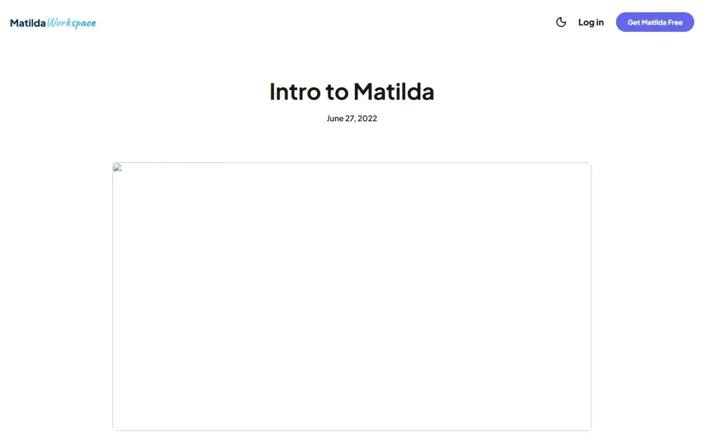 Matilda — Help page