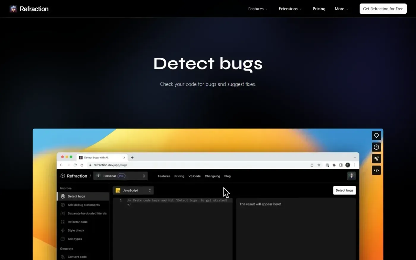 Refraction — Features page