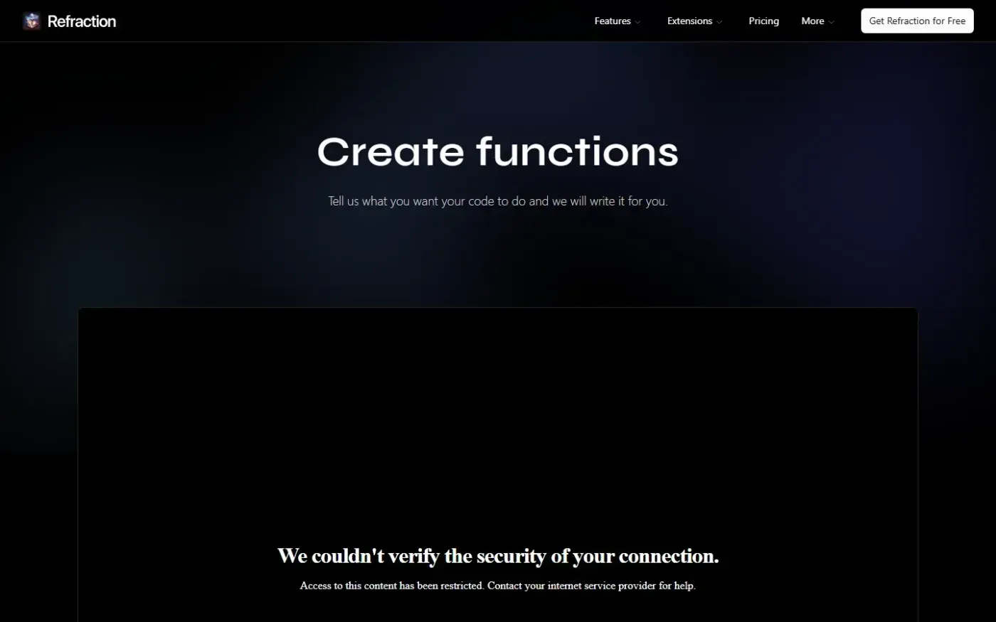 Refraction — Features page