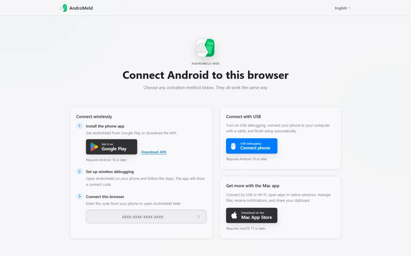 AndroMeld — Bring a continuity-style experience to Android and Mac — Home page