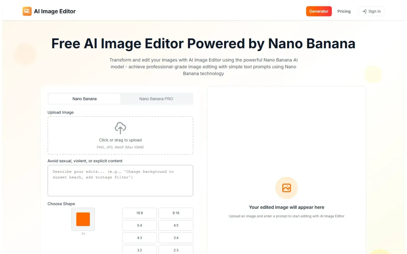 Image-editor — Editor page