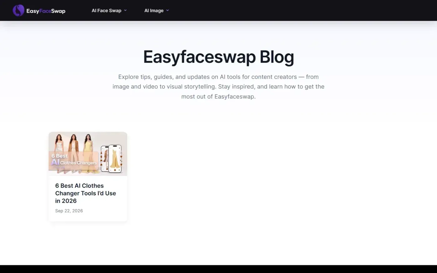 Easyfaceswap — Blog page