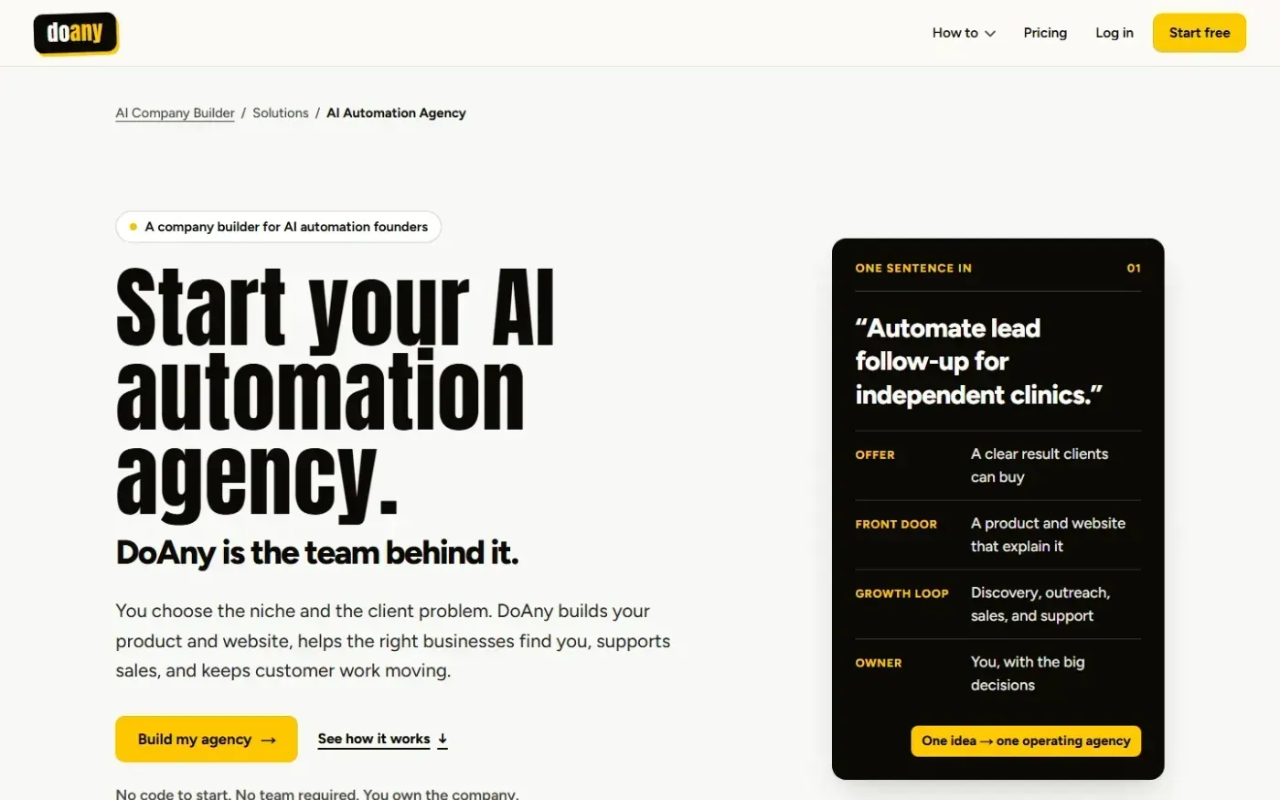 Doany — Solutions page