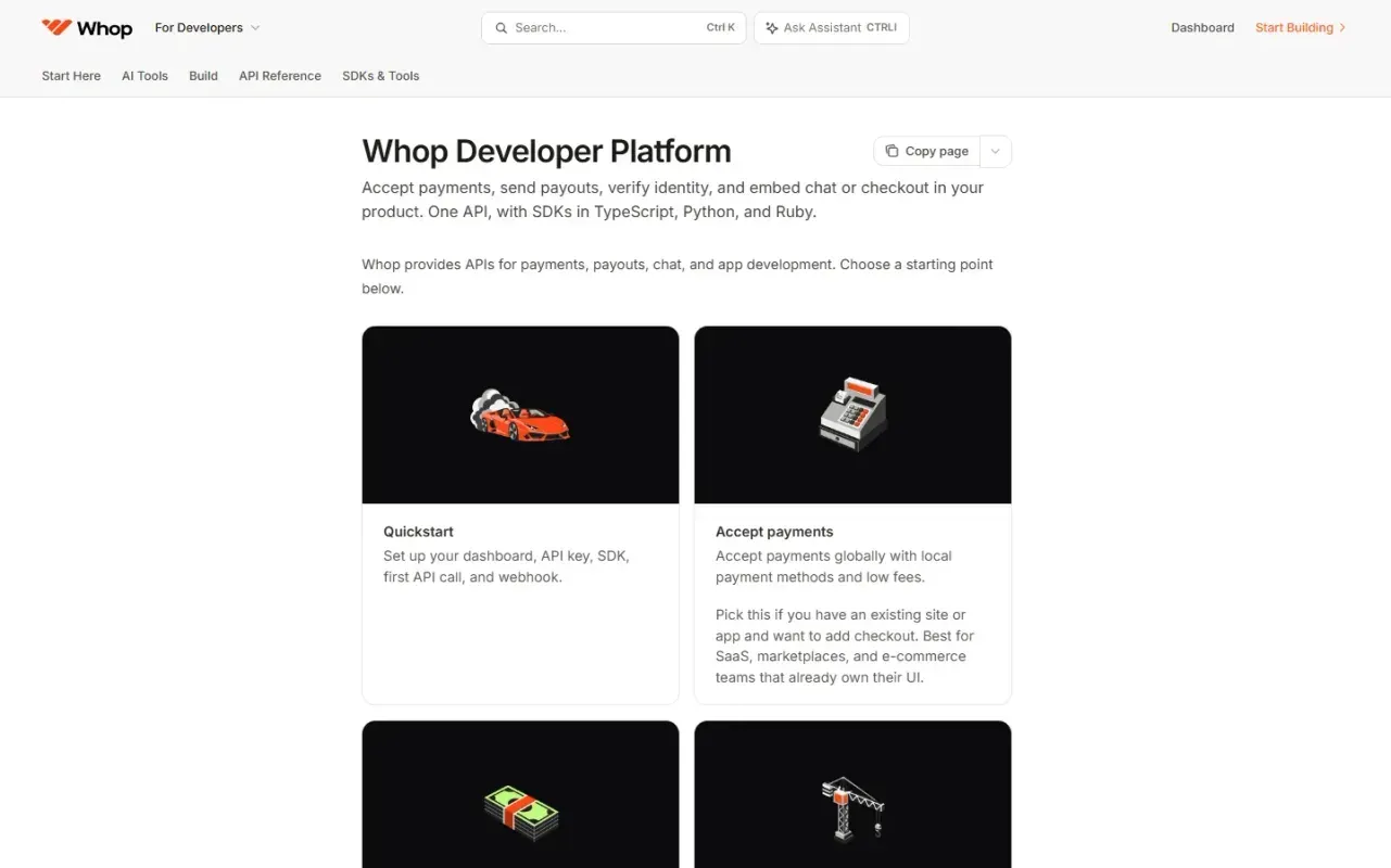 Whop — Home page