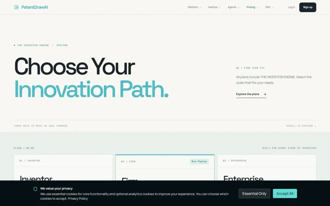 Patentdrawai — Pricing page