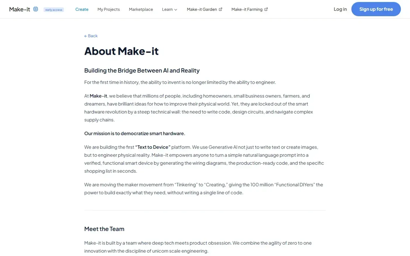 Make-it — About page