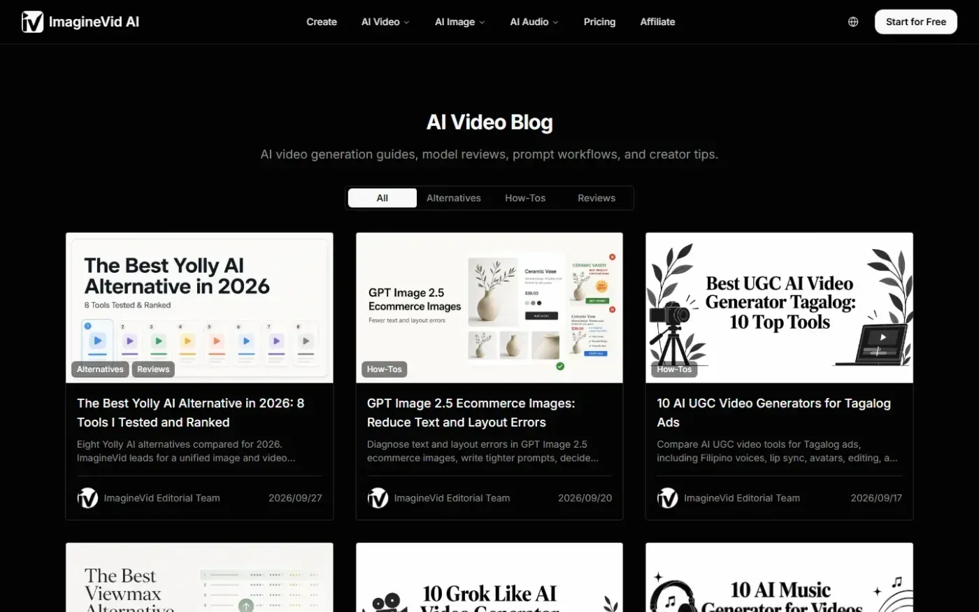 Imaginevid — Blog page