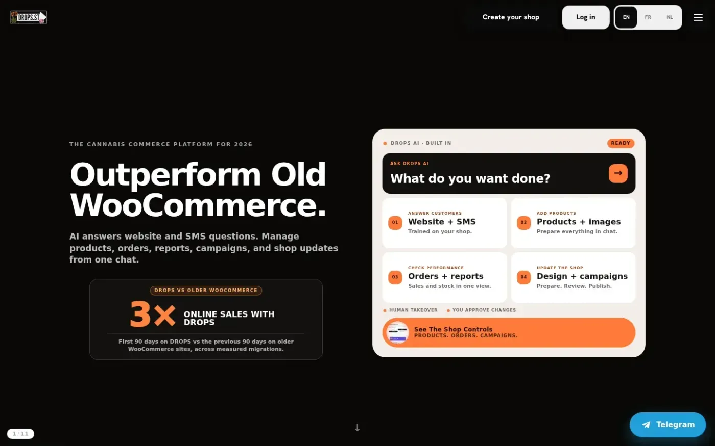 Drops — Features page