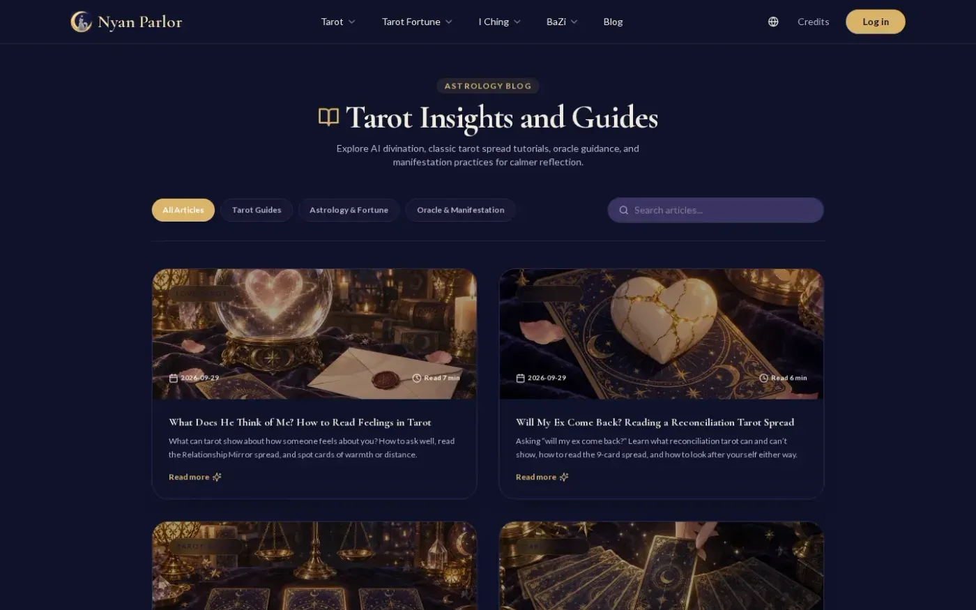 Tarotoper — Blog page