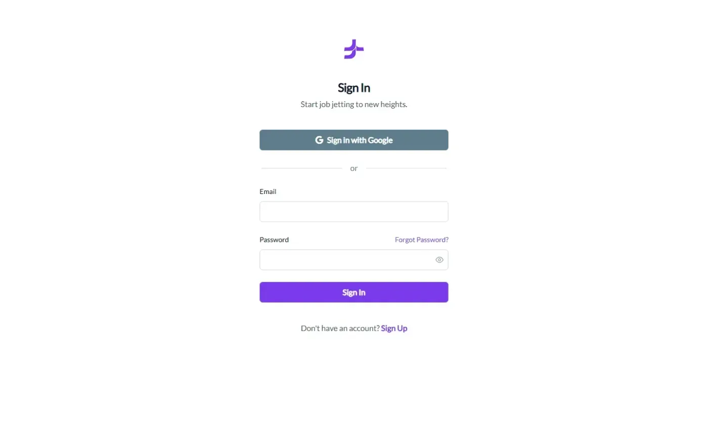 Jobjette — Signin page