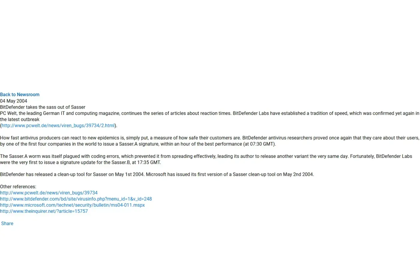 Bitdefender — News page