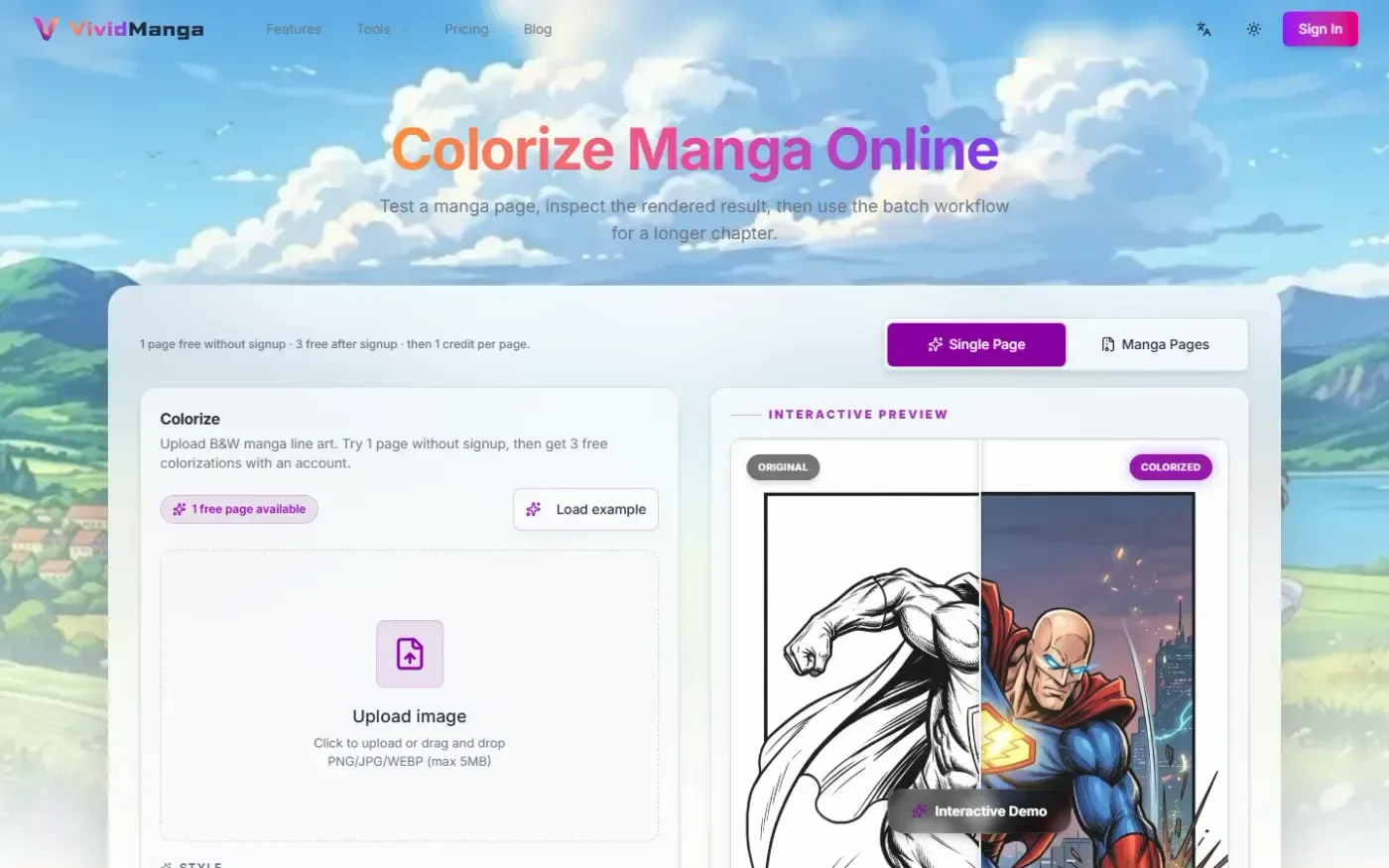 Vividmanga — Home page