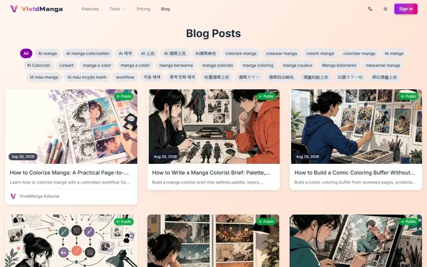Vividmanga — Blog page
