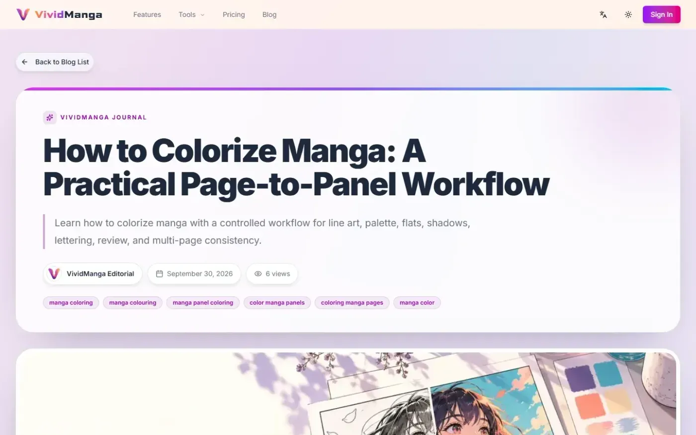 Vividmanga — Blog page