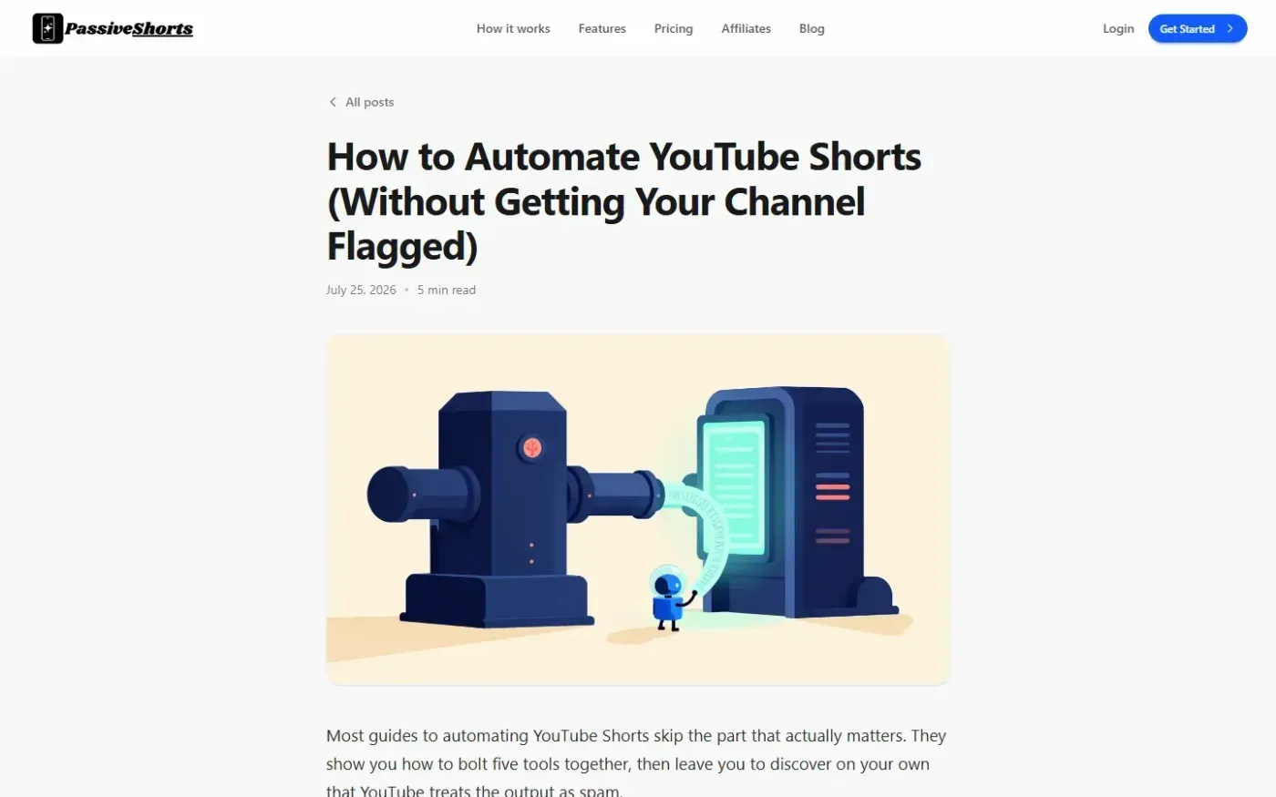 PassiveShorts — AI Faceless Video Generator for TikTok & YouTube — Blog page