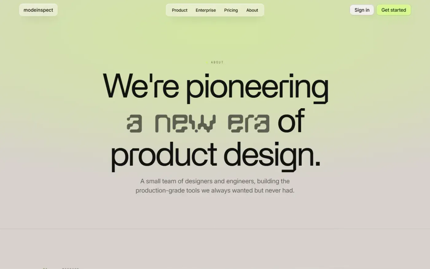 Modeinspect — About page