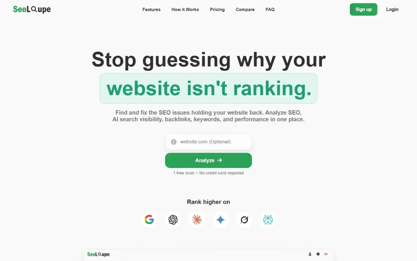Seoloupe — Pricing page