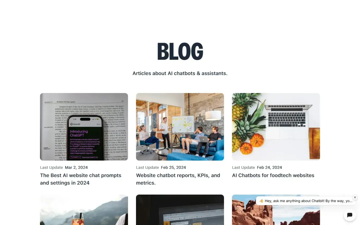 Chatbit — Blog page