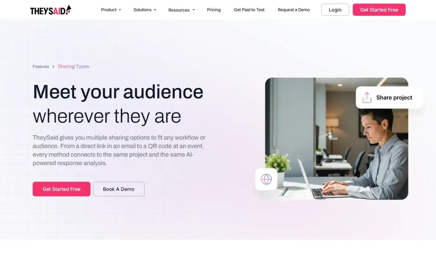 Theysaid — Features page