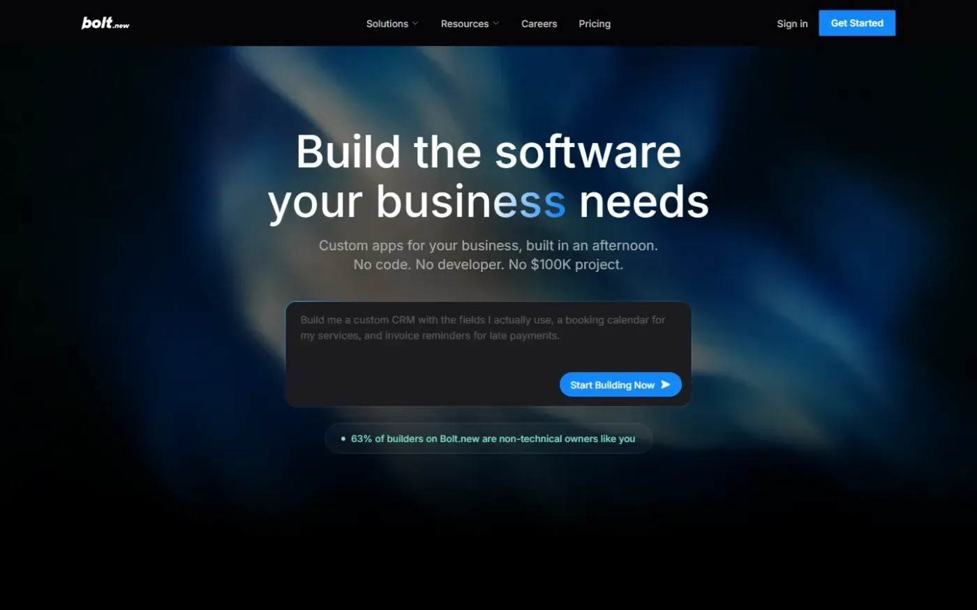 Bolt — Solutions page