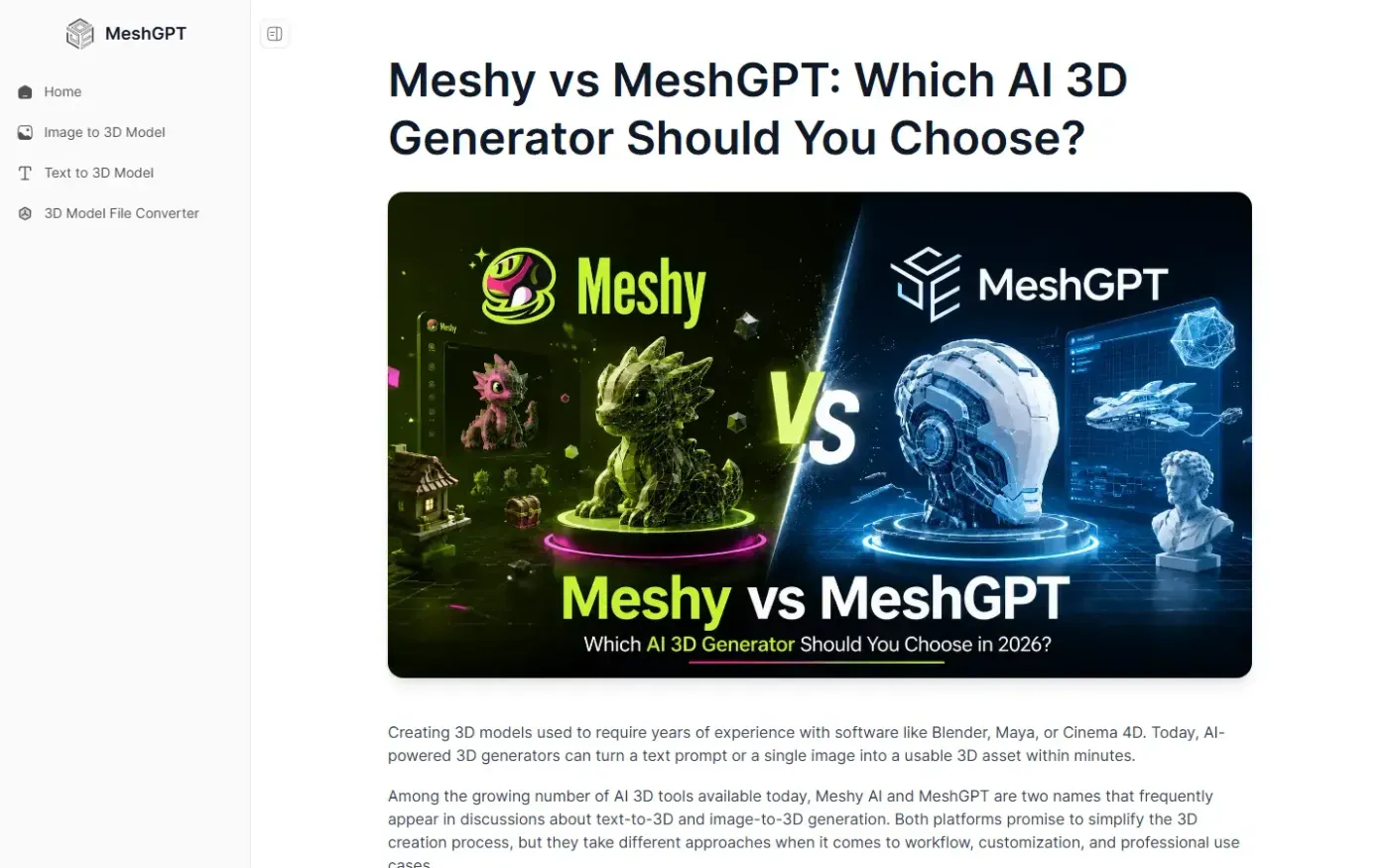 Meshgpt — Blog page