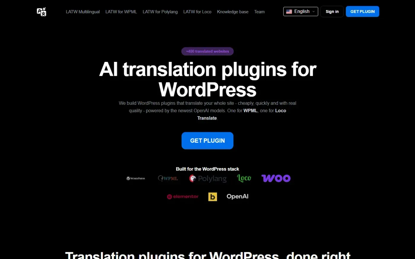 LATW Multilingual — Run your WordPress site in unlimited languages, free — Home page